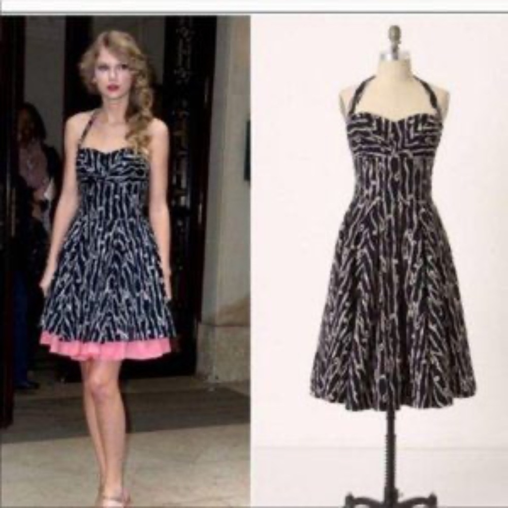 (BOGO FREE) ANTHROPOLOGIE  GIRLS FROM SAVOY CERYS HALTER PINUP DRESS 2 ASO